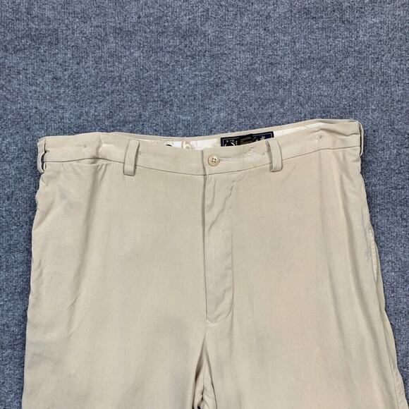 Nat Nast Pants Mens 35 Sand Silk Luxury Originals Relaxed Straight High Rise - Picture 4 of 12